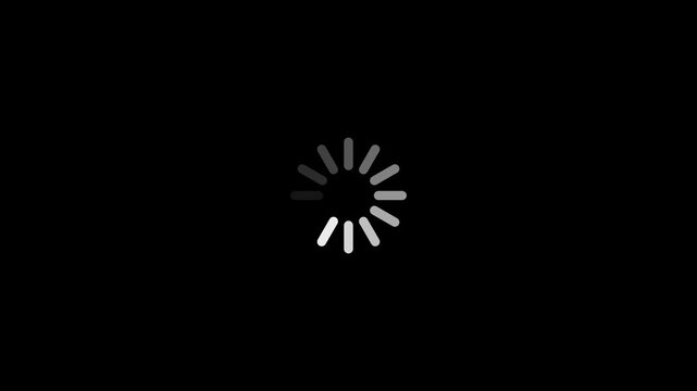 Loading lines circle black icon. Wheel loading concept icon