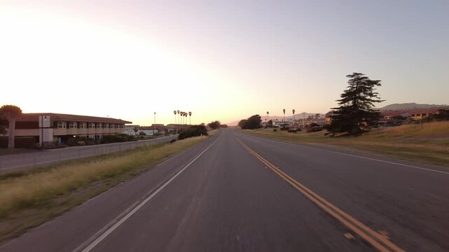 Big Sur Pacific Coast Highway Southbound 9 San Simeon to Morro Bay 14 Rear View MultiCam Driving Plate California USA
