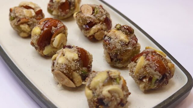Gond and dry fruit mixed laddoo or laddu