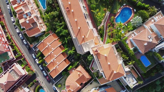 residential district in Soain, mortgage and real estate concept