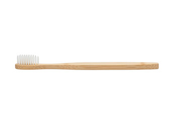Naklejka premium Eco friendly bamboo toothbrush isolated on transparent background