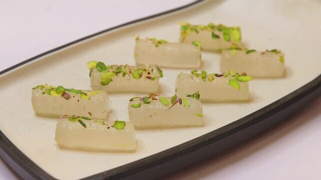 Petha is a translucent soft candy from the Indian subcontinent made from ash gourd or white pumpkin