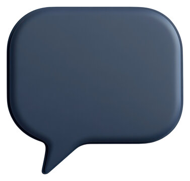 PNG Midnight-blue Rectangle shape speech bubble mat.