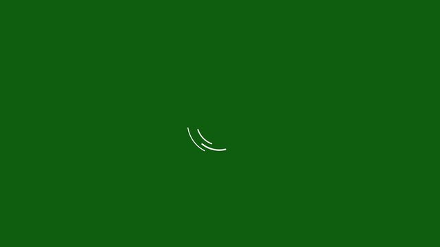 White loading spinner animation, ui circle motion graphics, fading dots, smooth buffering effect, seamless loop, green screen, minimal 4k overlay video element