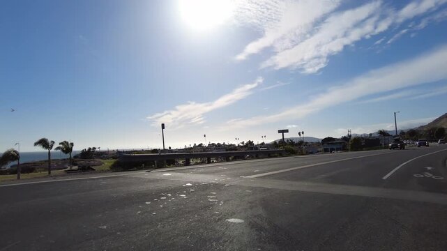 Big Sur Pacific Coast Highway Southbound 10 Pismo Beach to Vandenberg 01 Rear View MultiCam Driving Plate California USA