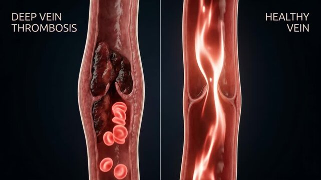 Deep Vein Thrombosis vs Healthy Vein