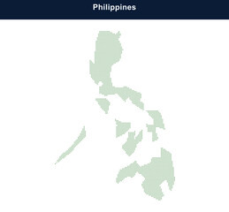 Obraz premium Philippines country map with dotted grid style design Vector