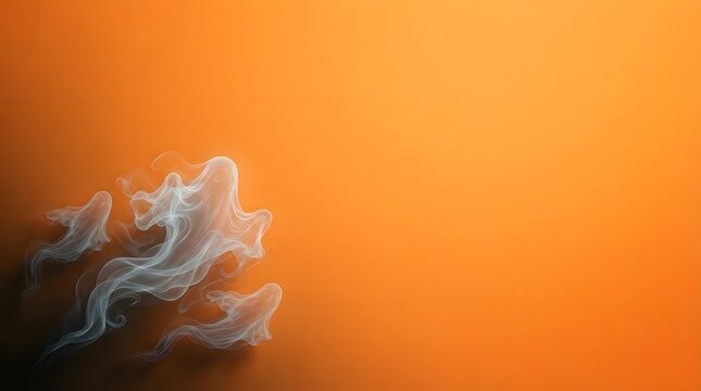 Abstract orange and white blurred background with soft gradient and dynamic flow