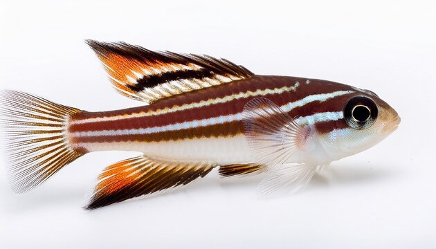 Zebra Danio Fish On White Background