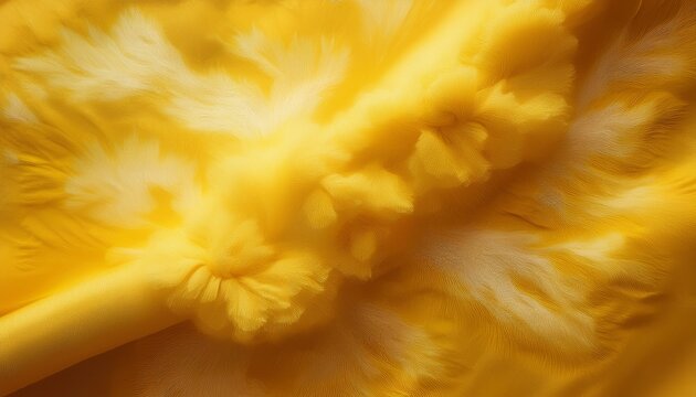 Tie Dye Tone Clouds Close Up Shot Fabric Texture Background Yellow