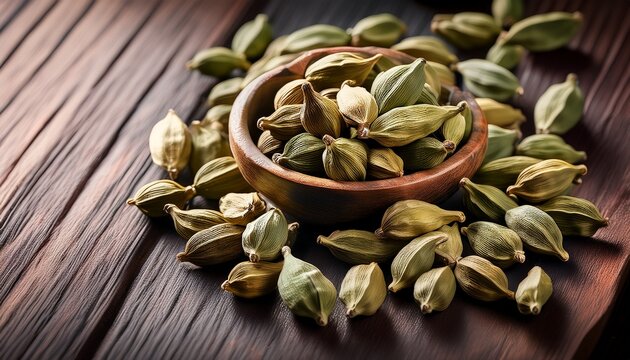 Close Up Of Dried Cardamom Pods