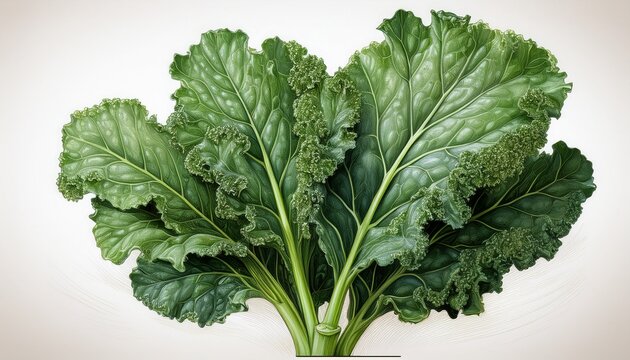 Kale Leaf Isolated Object Transparent Background