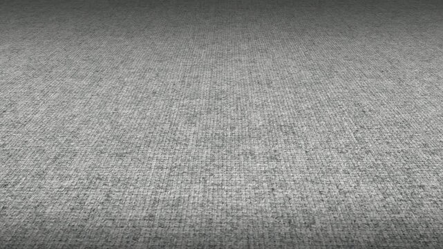 Elegant smooth motion across Italian light gray rope weave fabric displaying detailed tactile surface structure and luxury textile background for design