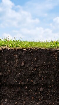 Above and Below Ground Landscape Background, Latar belakang lanskap area di atas dan di bawah permukaan tanah