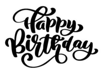 Happy Birthday text lettering with halftone dotted texture on white background transparent background © AbstractZone