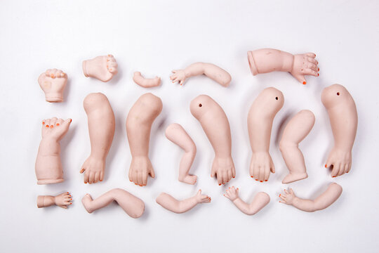 Collection of Doll Parts Arms Legs Hands Feet Arrangement