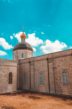 Stone facade of Holy Trinity Church Hebron