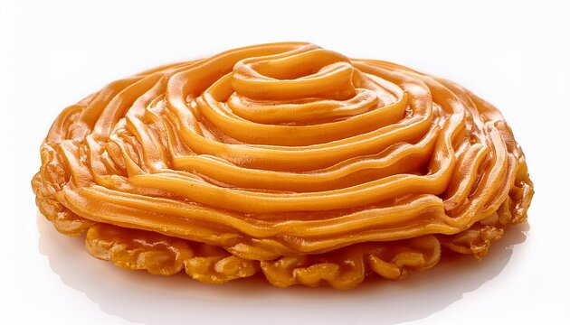 Round Chak Chak Dessert Honey Glazed Tatar Sweet With Concentric Layers Isolated On White Background