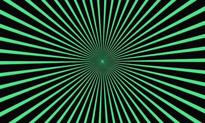 Fototapeta premium Dynamic green and black radiating lines creating an abstract visual effect with striking optical illusion pattern for commercial use