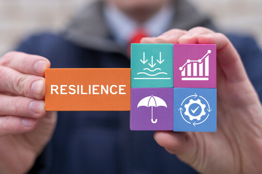 Concept of business and resilience. Motivation, organization, strength and empowerment.