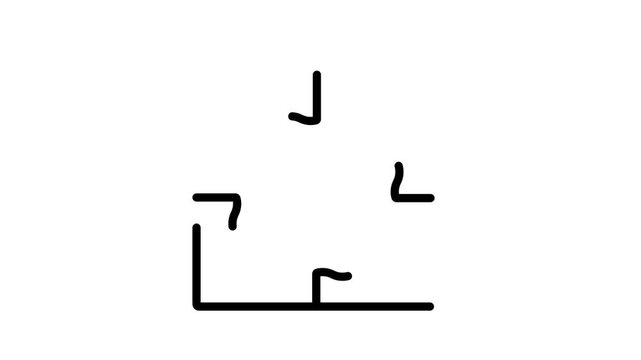 puzzle jigsaw pieces success solution business icon sign 2D video animation motion