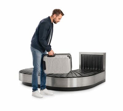Collecting Luggage Concept Illustration