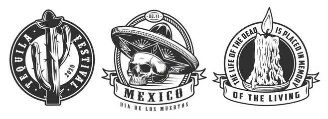 Naklejka premium Mexican tequila fest art