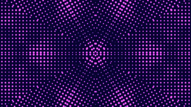 Vibrant Pink Halftone Dots Animated Loop Pattern on Dark Background