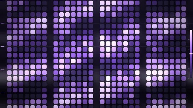 Calendar Heatmap Grid Of Contribution Cells Updating In Waves Seamless Loop Data Background in vibrant violet tones