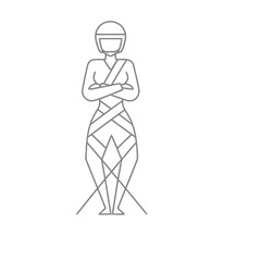 Fototapeta premium Person in harness and helmet icon
