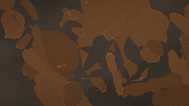 Pearlite Lamellae Fans Spreading Through Steel Grains, Metallography Seamless Loop in calm brown tones