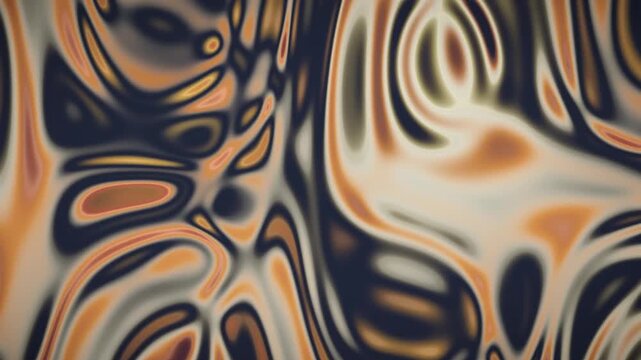 Turbulent multicolor plasma energy field morphing abstract seamless loop in deep orange tones