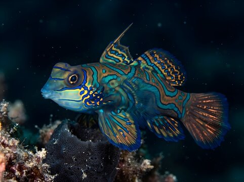 Mandarinfish Showing Intricate Maze Pattern