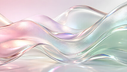 Naklejka premium Frosted Glass Waves