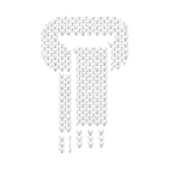 Obraz premium PNG Knitted pattern resembling ancient column.