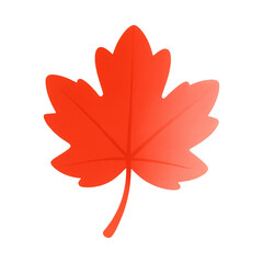 Fototapeta premium PNG Vibrant red maple leaf illustration.