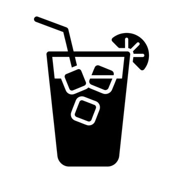 iced tea glyph icon