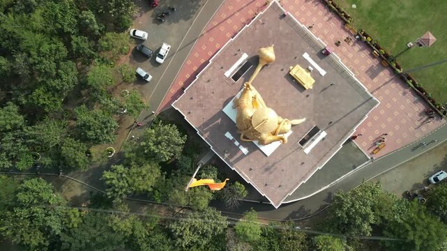 Cinematic drone footage of Pitreshwar Hanuman Dham in India