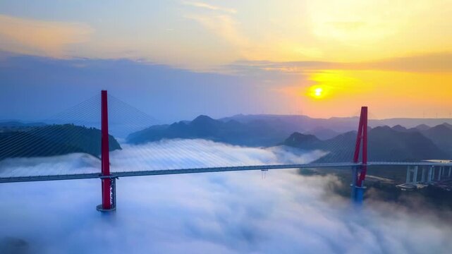 Aerial Wonders of Guizhou Mega Bridges 4K