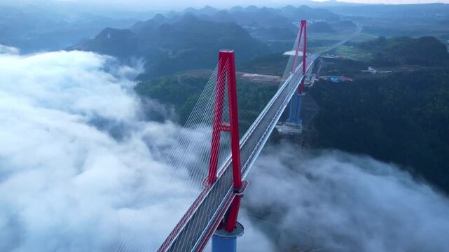 China Guizhou Suspension Bridge Drone 4K