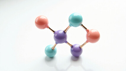 Obraz premium Coral Molecule Structure for Marketing and Branding