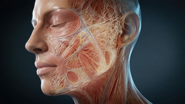 Facial Fascia and SMAS Connective Tissue Network Visualization