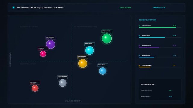 Customer Lifetime Value and Market Segmentation Matrix Dashboard