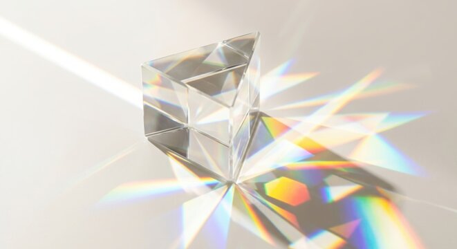 Light Refraction Through Glass Prism