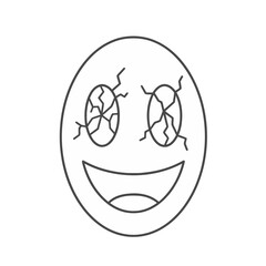 Fototapeta premium Cracked smiley face icon