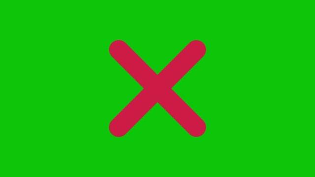Red Cross Banned Prohibition Sign Animation