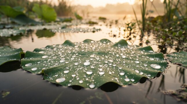 Dew drops lotus