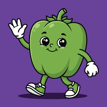 Cartoon Capcicum Illustration