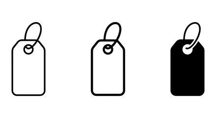 Blank Price Tags, Sale Labels, and Product Hang Tags Vector Icons Set © ojoy