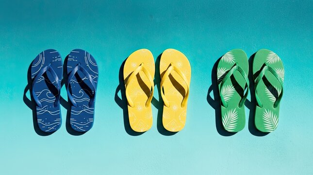 flip flops on white background